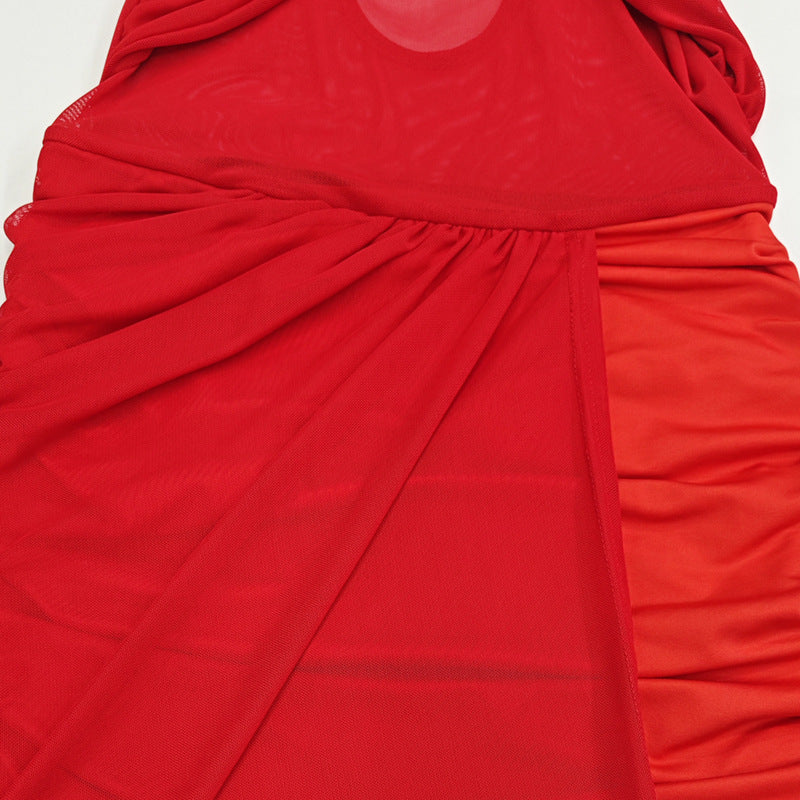 Evening Dress with Asymmetric Skirt