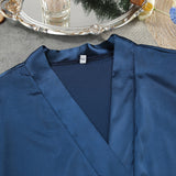 Feather Trim Three-Piece Nightgown Set