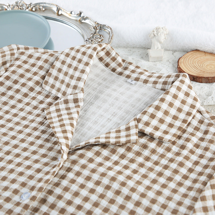 Pajama Set with Ruffled Hem & Bell Sleeves