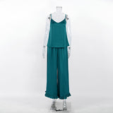 Elegant Ruffle-Trim Pajama Set