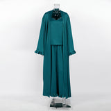 Elegant Ruffle-Trim Pajama Set