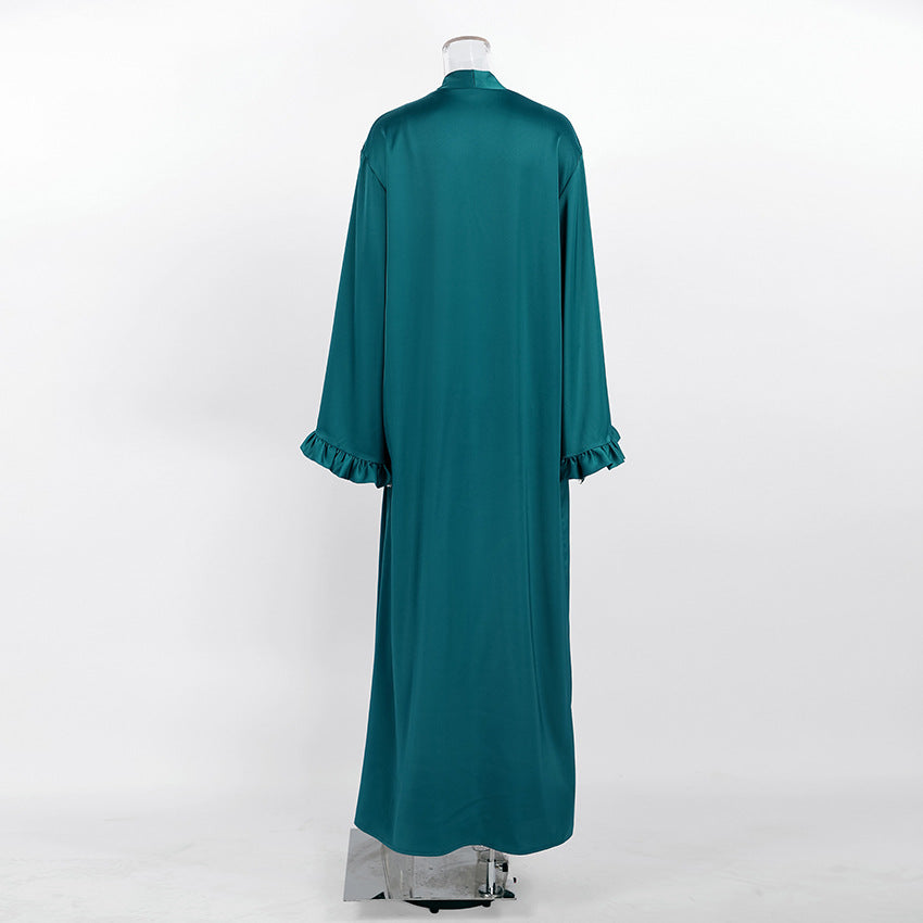 Elegant Ruffle-Trim Pajama Set