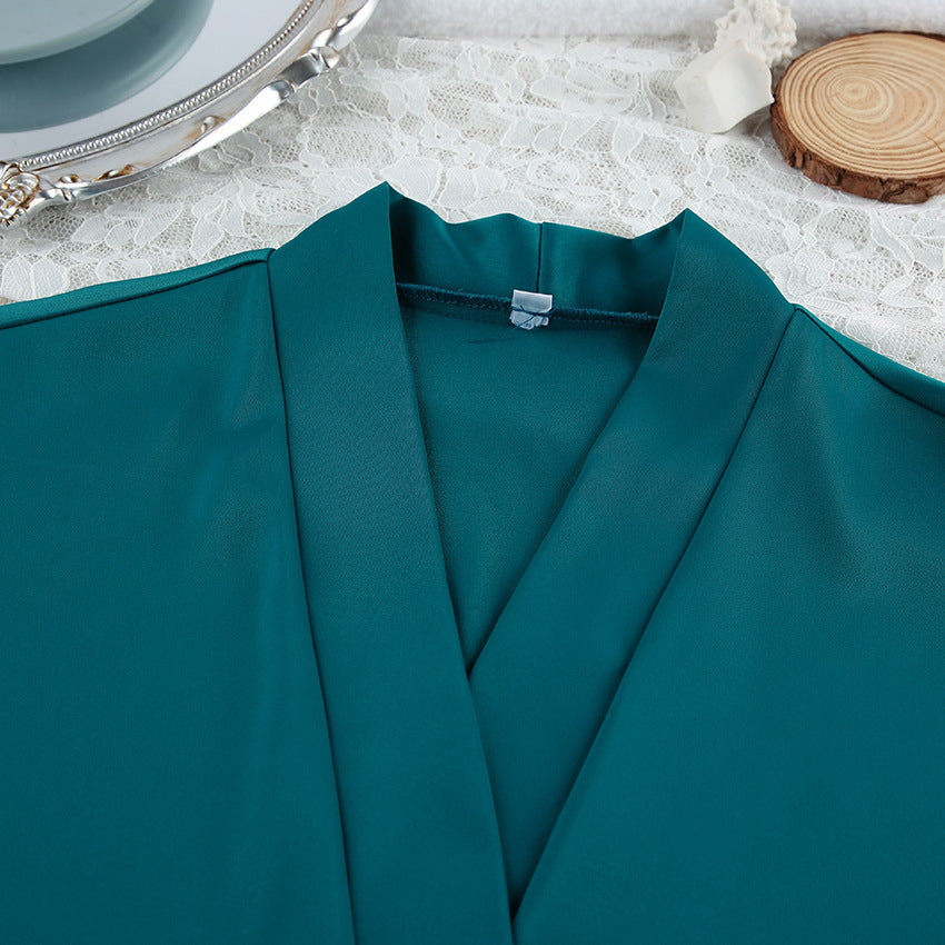 Elegant Ruffle-Trim Pajama Set