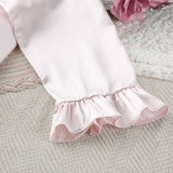 Elegant Pajama Set with Ruffle Details