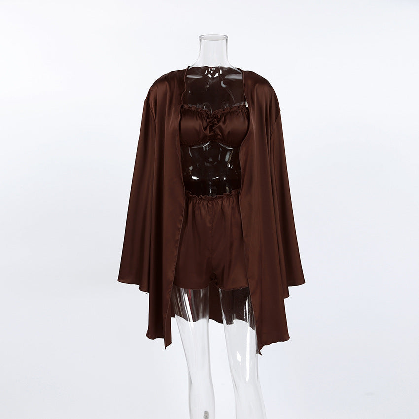 Luxurious Set with Ruffled Detailing