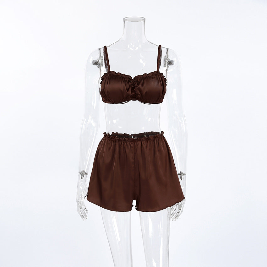 Luxurious Set with Ruffled Detailing