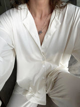 Elegant White Pajama Set