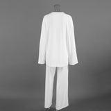 Elegant White Pajama Set