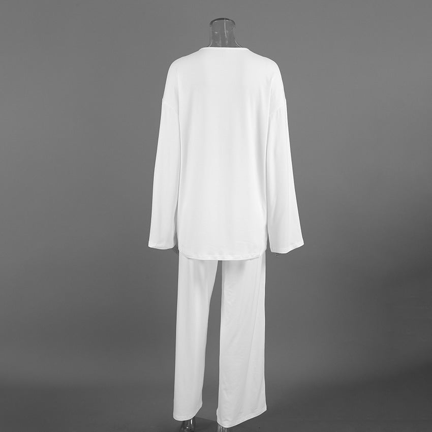 Elegant White Pajama Set