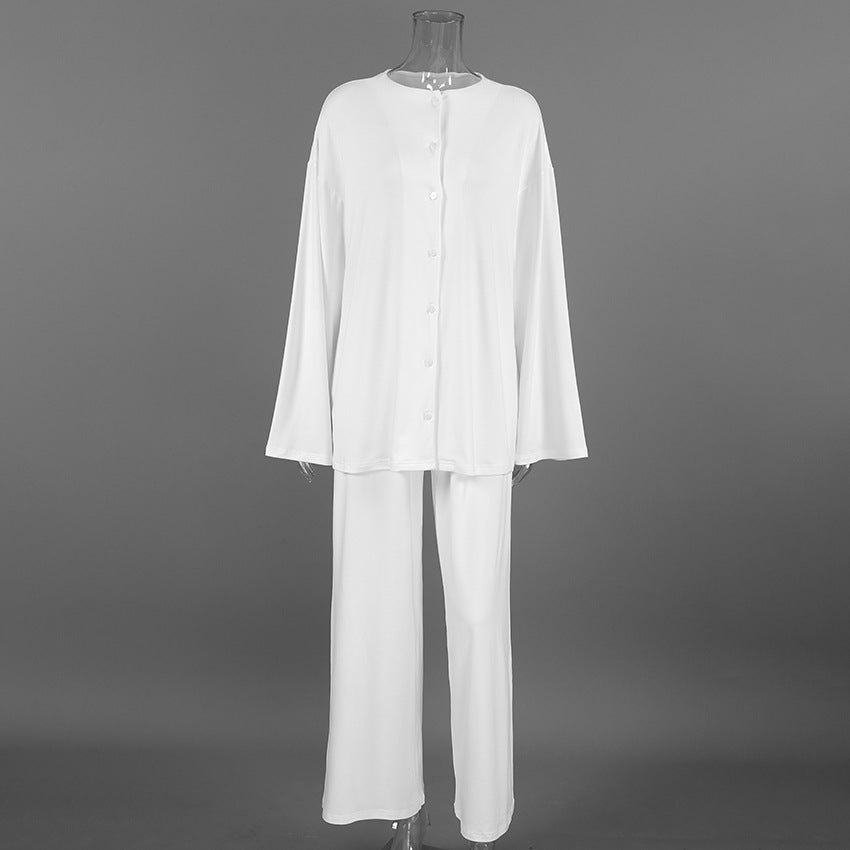 Elegant White Pajama Set