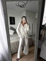 Elegant White Pajama Set