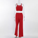 Knitted Set Crop Top  Cardigan & Trousers