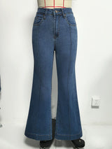 High-Waisted Flared Denim Jeans