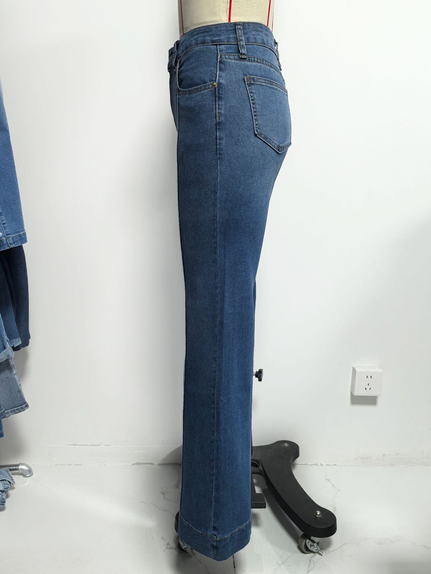 High-Waisted Flared Denim Jeans