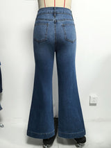 High-Waisted Flared Denim Jeans