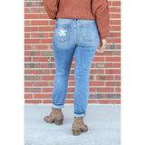 Distressed High-Waisted Jeans