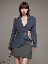 Chic Cut-Out Blazer Jacket
