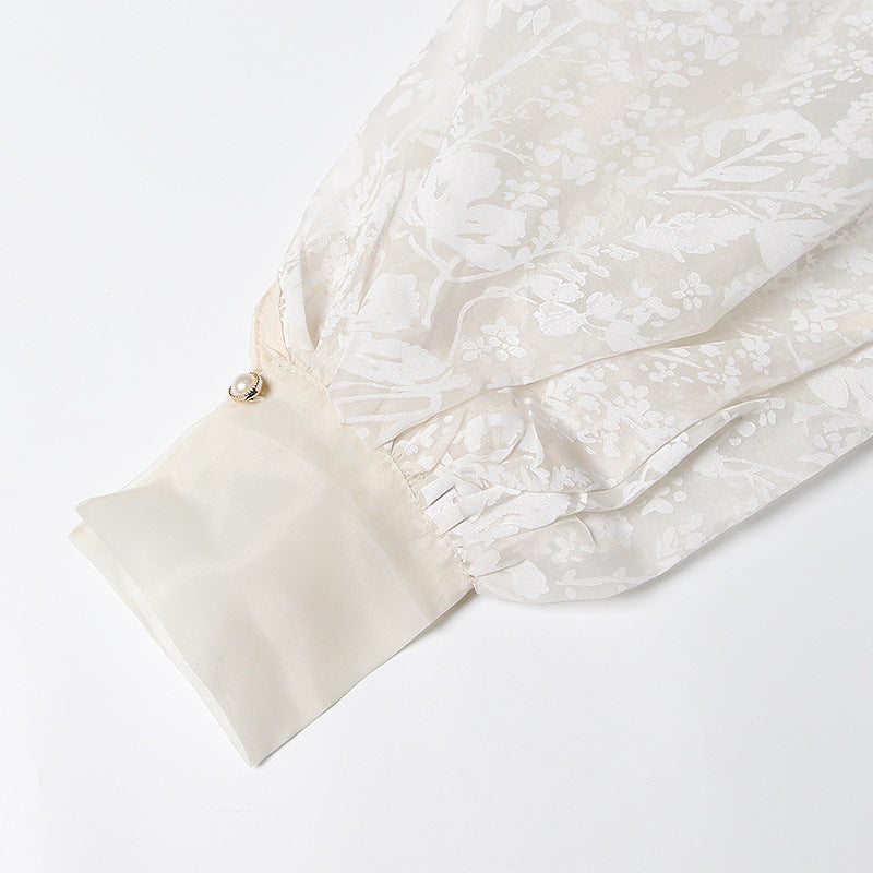 Elegant Embroidered Wrap Blouse