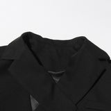 Sleeveless Blazer with Cross-Strap Detail