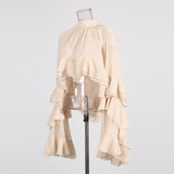 Ruffled Blouse with Flowy Sleeves