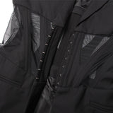 Blazer Jacket with Sheer Panel Accents