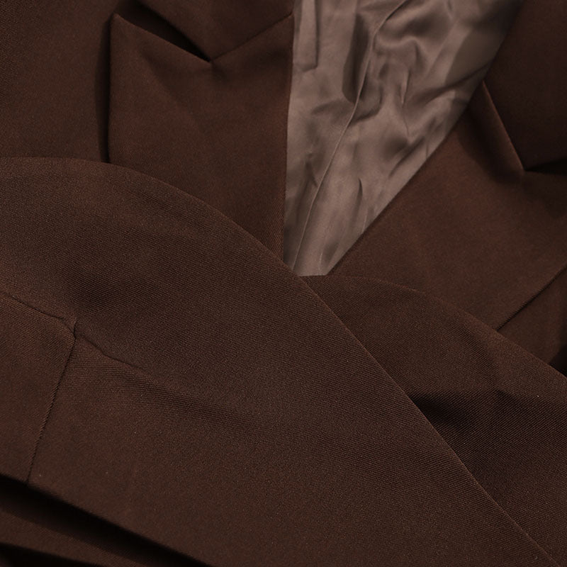 Double-Breasted Blazer Jacket with Ring Detail