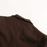 Double-Breasted Blazer Jacket with Ring Detail