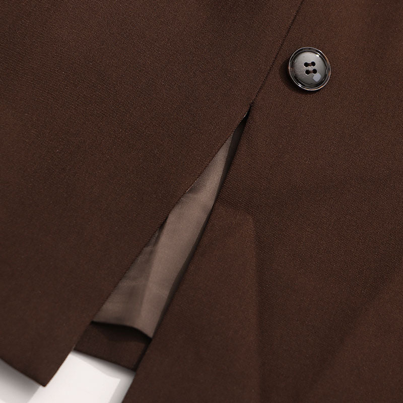 Double-Breasted Blazer Jacket with Ring Detail