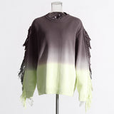 Gradient Ombré Fringe-Detail Top