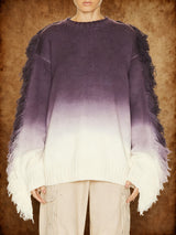 Gradient Ombré Fringe-Detail Top