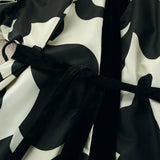 Abstract Printed Maxi Robe with High Slit