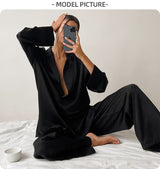 Elegant Black Pajama Set