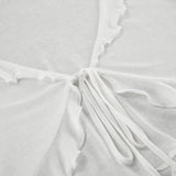 Lounge Set with Tie-Front Top & Wide-Leg Pants