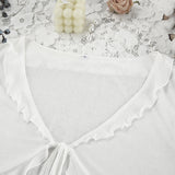 Lounge Set with Tie-Front Top & Wide-Leg Pants