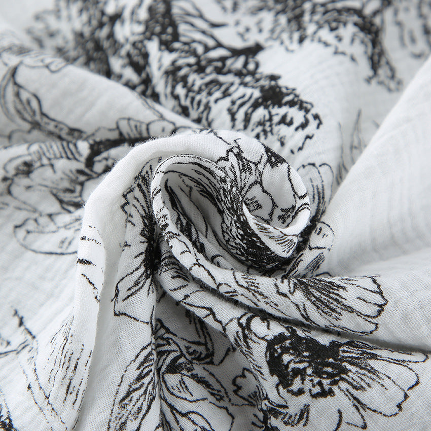 Elegant Botanical Print Lounge Set