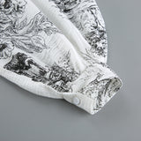 Elegant Botanical Print Lounge Set