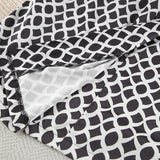 Geometric Print Pajama Set with Wide-Leg Pants