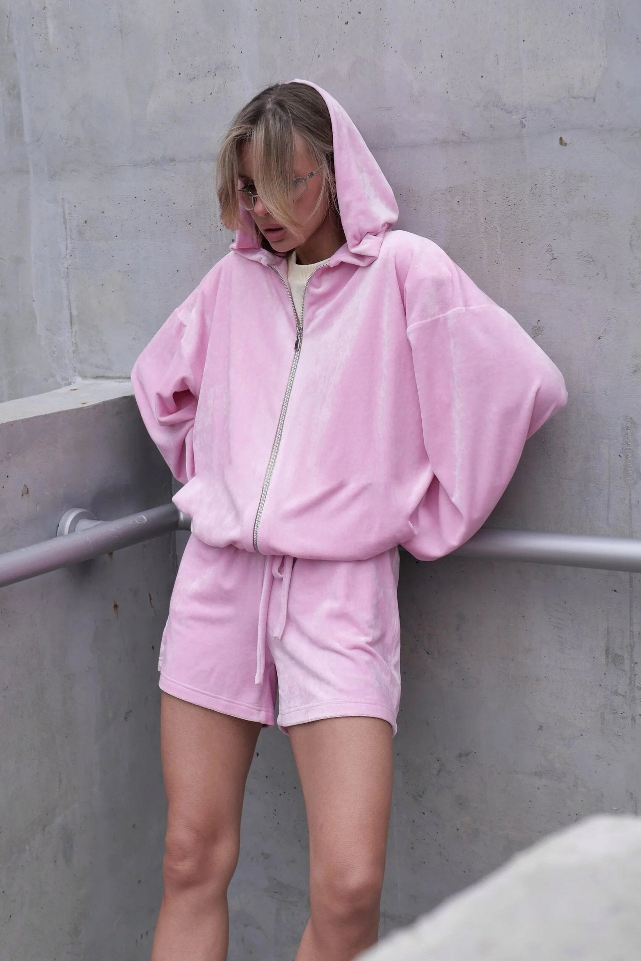 Hoodie and Shorts Lounge Set