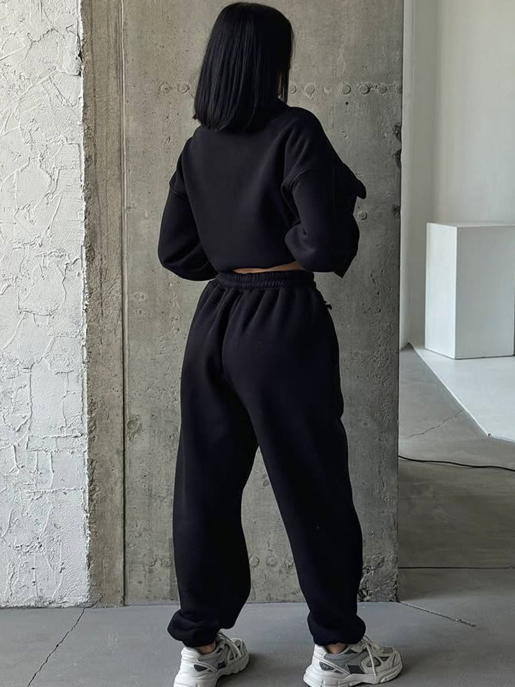 Jogging Set with Black Contrast Stitching