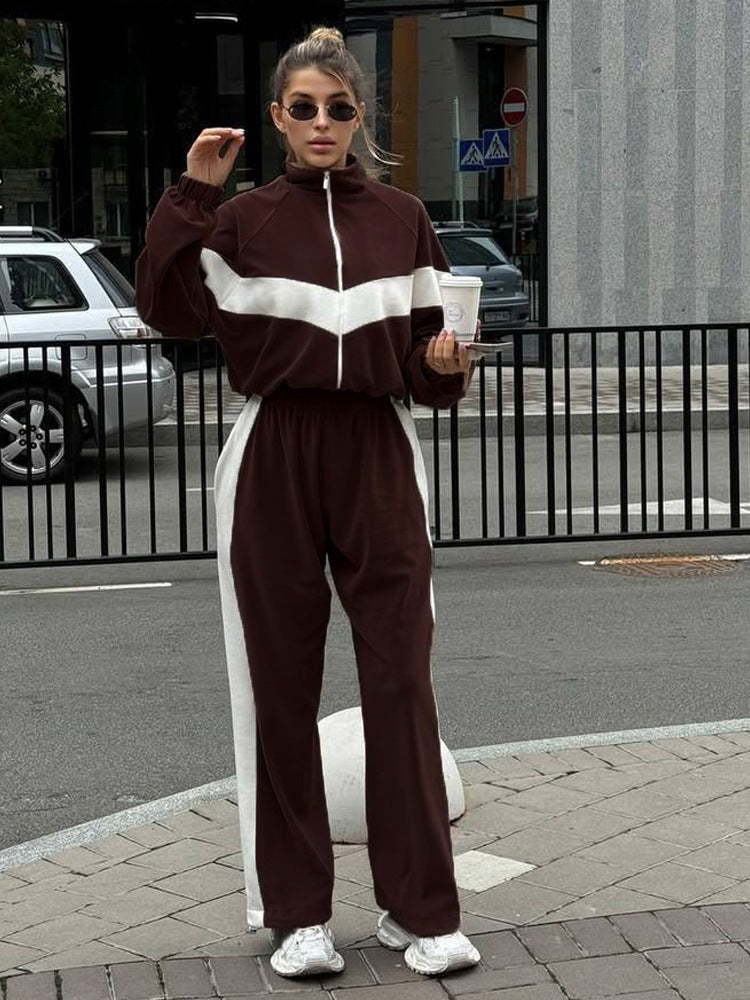 Casual Two-Tone Track Suit