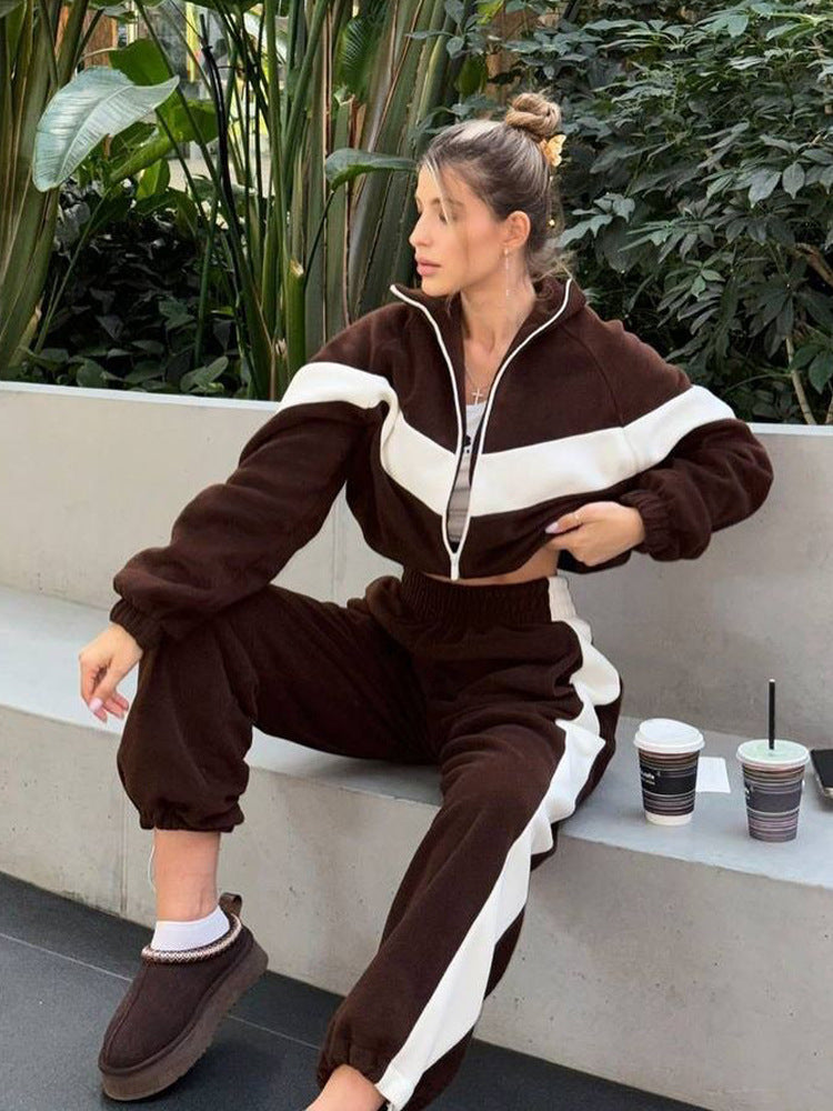 Casual Two-Tone Track Suit