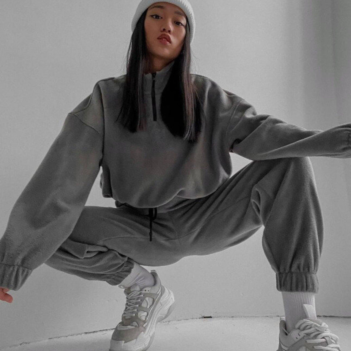 Cropped Hoodie and Joggers Set