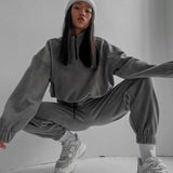 Cropped Hoodie and Joggers Set