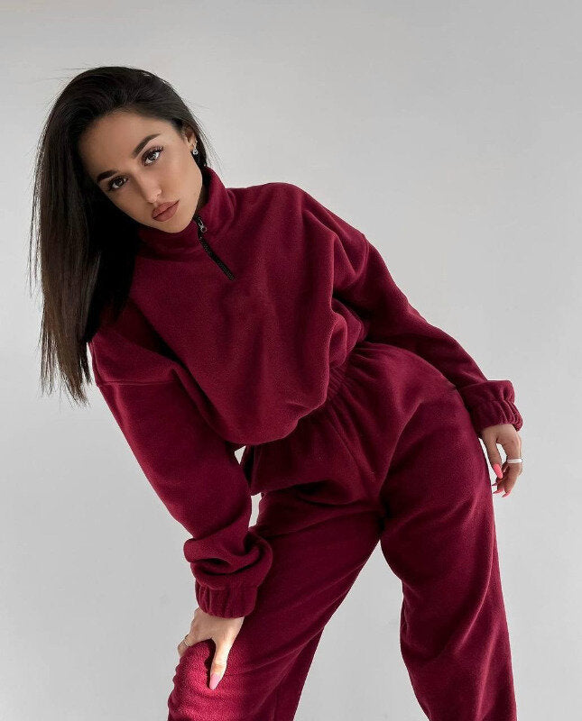 Cropped Hoodie and Joggers Set
