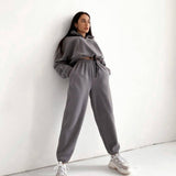 Cropped Hoodie and Joggers Set