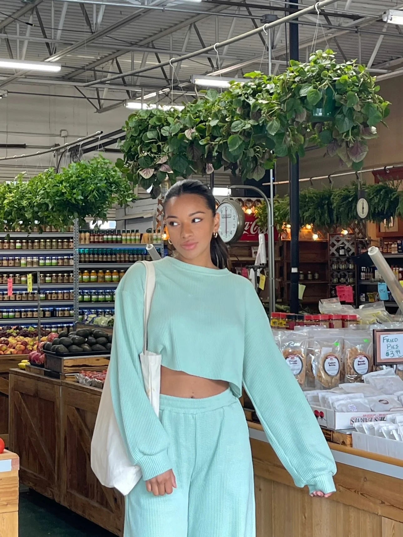 Cropped Top & Wide-Leg Pant Lounge Set