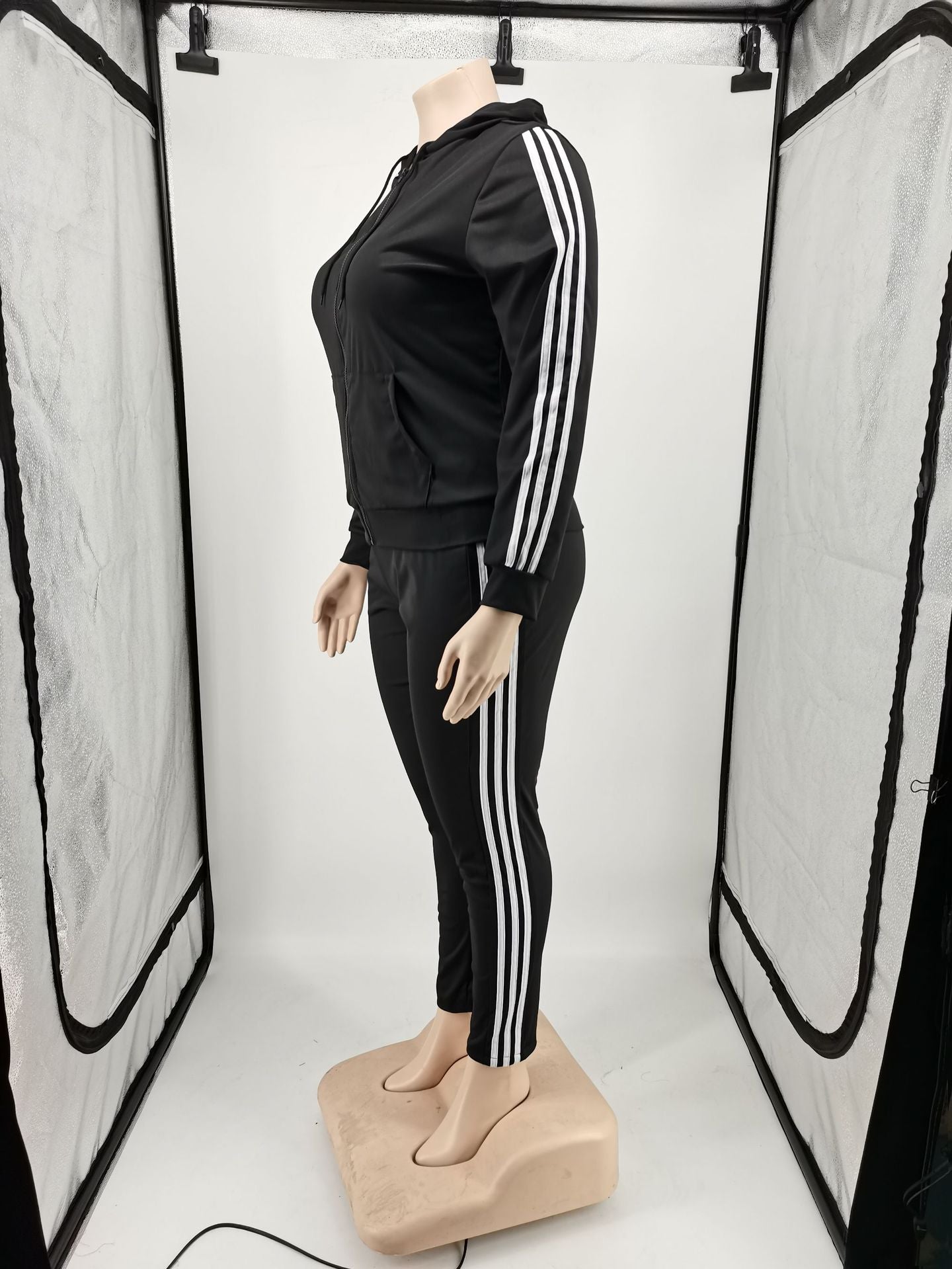 Athletic Tracksuit with Side Stripe Details