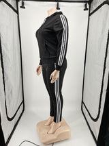Athletic Tracksuit with Side Stripe Details