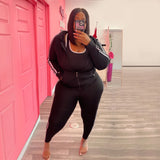 Athletic Tracksuit with Side Stripe Details