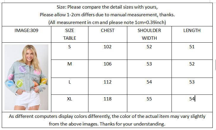 Denim Jacket with Flower Embroidery